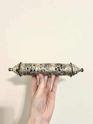 Pierced silver megillah - pierced,